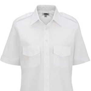 NWT Edwards white Navigator button up work shirt front pockets short sleeves